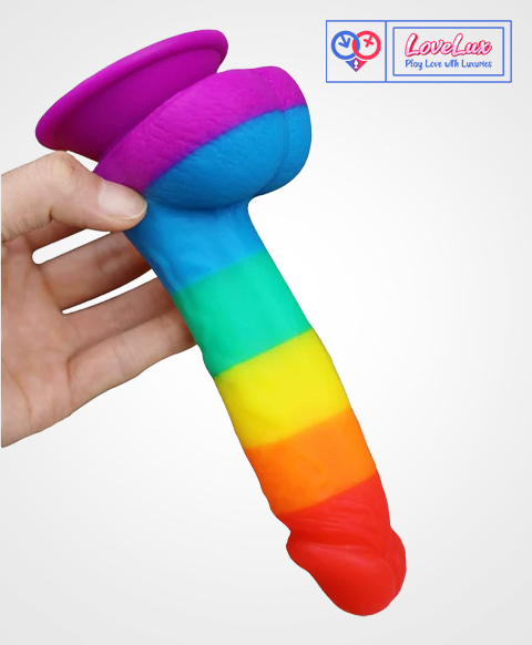 Rainbow Dildo with Suction Cup