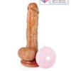 Wired remote control 7 inch vibrating dildo suction cup skin tone India by LoveLuxToys.com