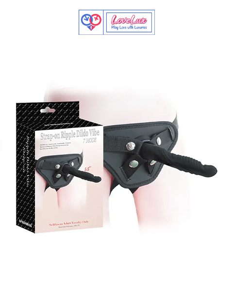 Strap-on Ripple Dildo with 7 Mode Vibration