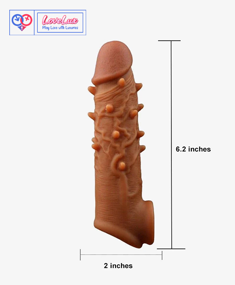 Cock Sleeve Extender Silicon Dragon Condom with Spikes