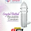 Clear crystal condom made from soft, skin-friendly silicone. Washable, reusable, and extra dotted for enhanced pleasure.