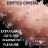 Clear crystal condom made from soft, skin-friendly silicone. Washable, reusable, and extra dotted for enhanced pleasure.