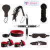 10 Piece Premium BDSM Set Red & Black