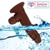 7 inch silicone dildo suction cup brown tone India By loveluxtoys