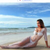 Lovelux Women's White Long Sleeve Private Area Open Fancy Body Stockings