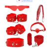 7 Piece Premium BDSM Set Red