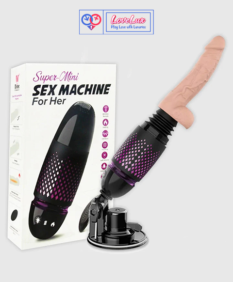 Super Mini Sex Machine – Wireless Thrusting Dildo Vibrator with Remote & Heating