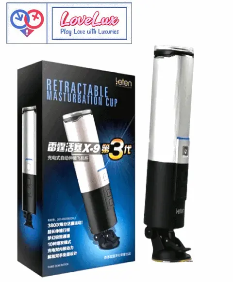 Leten X-9 Retractable Automatic Telescopic Thrusting Masturbator with Stand In India By LoveLuxToys