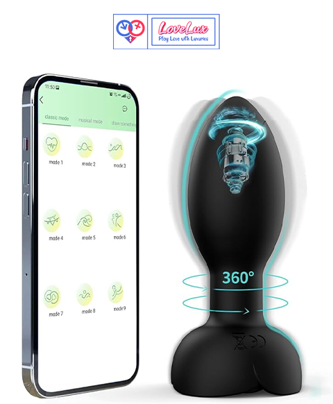 APP Controlled Rotating & Vibrating Butt Plug