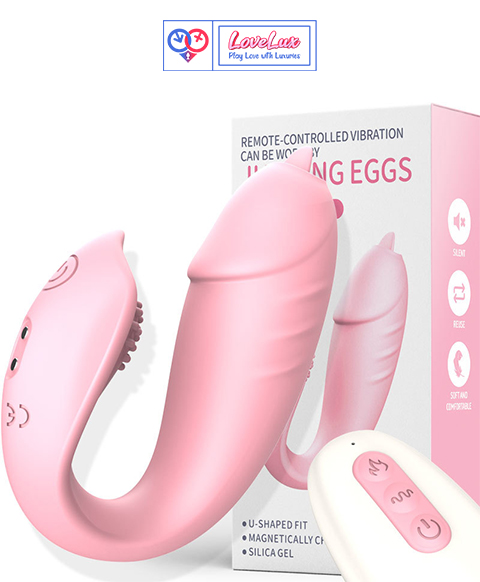 Remote Controlled U-Shape Panty Vibrator with Tongue