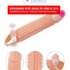 Vibrating Dragon Condom with Extra Length and Girth Extension Ribbed & Dotted Sleeve
