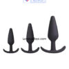 Silicone Butt Plug Set, 3-Piece Anal Trainer Body-Safe Couples Toy