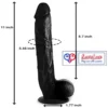 11 Inch Extra Long huge Realistic Strap-On Dildo Black Tone Silicone India by LoveLuxToys