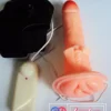 7 inch Realistic Vibrating Hollow Strap-on Dildo with Attached Vagina adjustable belt Flesh Tone in India by LoveLuxToys