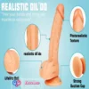 7 Inch Realistic Silicone Strap-On Dildo Flesh Tone Suction Cup Base India by LoveLuxToys