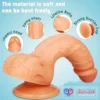 7 Inch Realistic Silicone Strap-On Dildo Flesh Tone Suction Cup Base India by LoveLuxToys