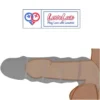 8 inch penis silicone girth enhancer sleeve with ball strap Brown Color India by LoveLuxToys