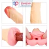 Relastic Dildo Penis Sleeve with attached Pocket Pussy flesh tone loveluxtoys India