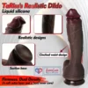 11 Inch Extra Long huge Realistic Strap-On Dildo Black Silicone India by LoveLuxToys