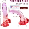 Twin Colour Pink red Jelly Strap-On Dildo without ball 9 Inch premium adjustable belt in India by LoveLuxToys
