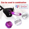Twin Colour white Pink Jelly Strap-On Dildo without ball 8 Inch premium adjustable belt in India by LoveLuxToys