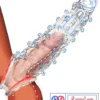 vibrating penis sleeve with cock ring Dragon Condom silicone girth enhancer penis sleeve India by LoveLuxToys