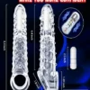vibrating penis sleeve with cock ring Dragon Condom silicone girth enhancer penis sleeve India by LoveLuxToys
