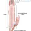 vibrating penis sleeve with rabbit stimulator vibrating Flesh tone India By LoveLuxToys