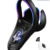 3 in 1 silicone cock ring vibrating penis cock ring Black Color India by LoveLuxToys