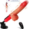6 in 1 thrusting dildo machine with remote control. Multiple modes, powerful motor with Stand India by LoveLuxToys.com