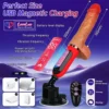 6 in 1 thrusting dildo machine with remote control. Multiple modes, powerful motor with Stand India by LoveLuxToys.com