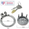 flat stainless steel chastity cage for men. cock cage Durable, secure, and comfortable for long term wear. Loveluxtoys.com