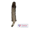 reusable silicone penis sleeve extender with vibration and ball ring design. Adds length, boosts confidence, and enhances performance black color India by LoveLuxToys.com
