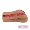 2 in 1 Pocket Pussy with Realistic Textured Vagina and Tight Anus light brown Tone India By LoveLuxToys