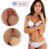 2 in 1 Pocket Pussy with Realistic Textured Vagina and Tight Anus light brown Tone India By LoveLuxToys