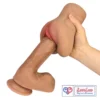 2 in 1 Pocket Pussy with Realistic Textured Vagina and Tight Anus light brown Tone India By LoveLuxToys