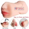 3 in 1 Realistic Tight Anus, Vagina & Mouth Pocket Pussy Masturbator Cup flesh Tone soft and elastic material India loveluxtoys