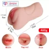3 in 1 Realistic Tight Anus, Vagina & Mouth Pocket Pussy Masturbator Cup flesh Tone soft and elastic material India loveluxtoys