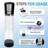 automatic penis enlargement pump with electric vacuum erection function for men loveluxtoys