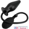 inflatable butt plug with air filling pump for adults. Adjustable, soft, and comfortable for beginners and experienced users black color LoveLuxToys