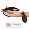 inflatable butt plug with air filling pump for adults. Adjustable, soft, and comfortable for beginners and experienced users black color LoveLuxToys