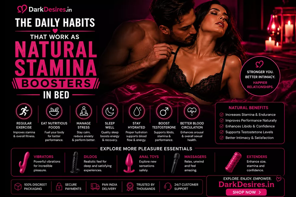 Looking for a natural stamina booster? Discover proven daily habits to improve sexual stamina, endurance, confidence, and overall wellness naturally.