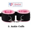 8 piece BDSM bondage kit perfect for couple mix black and pink color, ankle cuffs