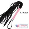 8 piece BDSM bondage kit perfect for couple mix black and pink color whip