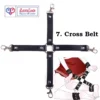 8 piece BDSM bondage kit perfect for couple mix black and pink color, cross belt.