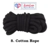 8 piece BDSM bondage kit perfect for couple mix black and pink color, cotton rope