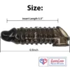 dotted double hole penis sleeve india cock sleeve with dragon condom Reusable, stretchy, and comfortable for enhanced performance black color loveluxtoys