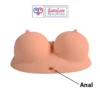 3 in 1 silicone male masturbator sex doll in india with big breast 3D design vagina anal double channels flesh color.
