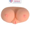 3 in 1 silicone male masturbator sex doll in india with big breast 3D design vagina anal double channels flesh color.