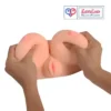 3 in 1 silicone male masturbator sex doll in india with big breast 3D design vagina anal double channels flesh color.